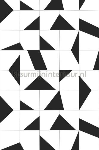 Balck and white tiles photomural 155-158908 Graphic - Abstract Esta home