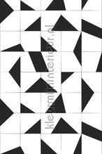 Balck and white tiles fotomurais Esta home telhas 