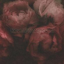 Grote rozen wallcovering Kleurmijninterieur Vintage- Old wallpaper 