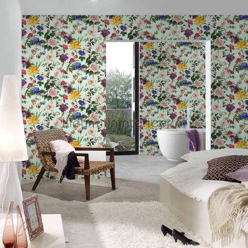 Wilde tuinbloemen wallcovering kmi349 romantic Kleurmijninterieur