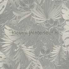 Behang met grote bladeren in metallic papier peint Noordwand spcial 