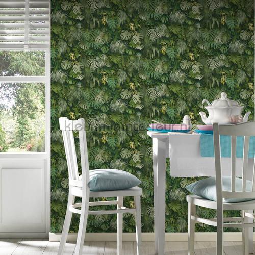 Bladeren wand tapet Botanisch Kleurmijninterieur