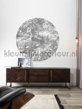 Engraved Landscapes circle 142 cm papier murales sc-045 Art - Ambiance Kek Amsterdam