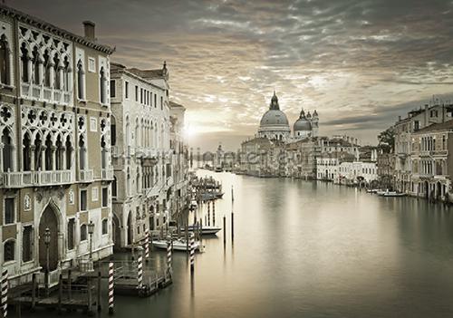 Venetie in sepia colors fototapet bygninger Kleurmijninterieur