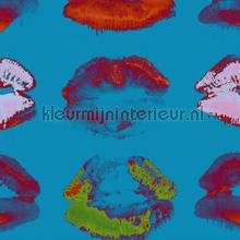 Neon kiss blue papier murales Mindthegap PiP studio wallpaper 