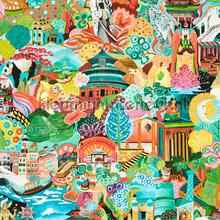 Journey of discovery Ionian Harissa Emerald papier peint Harlequin Wallpaper creations 