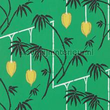 Kimiko Bottle green behang Harlequin Exotisch 