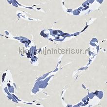 Koi Indigo wallcovering Harlequin urban 