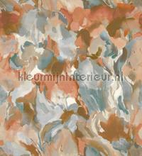 Foresta Baked Terracotta Cerulean fotomurales Harlequin PiP studio wallpaper 