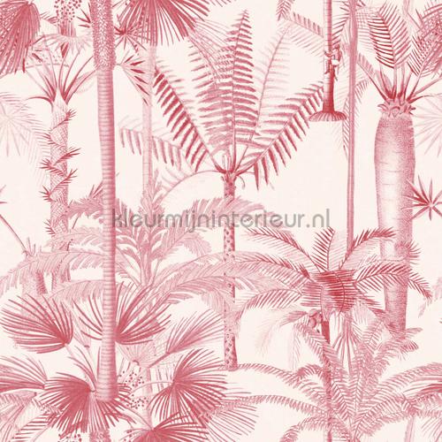 Palmera cubana pink papier murales WP20497 Oriental - Trompeloeil Mindthegap