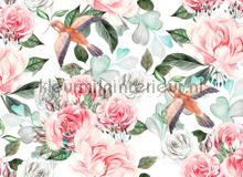 Pink roses and birds fottobehaang AS Creation Designwalls dd118541