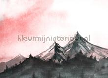 Painted mountains pink sky tapet AS Creation Designwalls dd118609