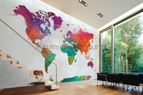 colorful worldmap fottobehaang dd118802 intrieur AS Creation