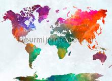 colorful worldmap fottobehaang AS Creation Designwalls dd118802