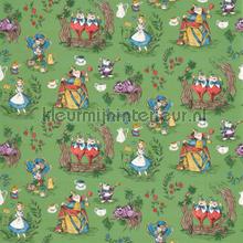 Alice in wonderland - gumball green papel pintado Sanderson Wallpaper creations 