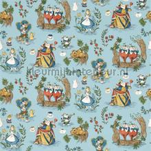 Alice in wonderland - puddle blue papier peint Sanderson Wallpaper creations 