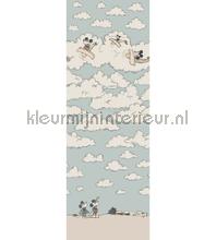 Mickey in the clouds - sea salt papel de parede Sanderson Wallpaper creations 