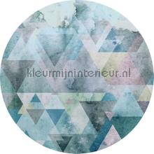 Behangcirkel blue prisma decoration stickers Komar all images 