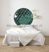 Behangcirkel jade interieurstickers Komar abstract modern 