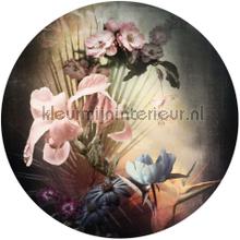 Behangcirkel flemish flowers stickers mureaux Komar tout images 
