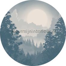 Behangcirkel blue valley stickers mureaux Komar tout images 