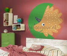 Behangcirkel little dino trice interieurstickers Komar jongens 