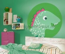 Behangcirkel little dino tyranno wallstickers Komar vindue stickers 