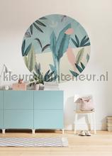 Behangcirkel pale leaves wallstickers Komar vindue stickers 