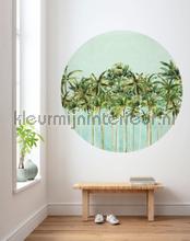 Behangcirkel coconut trees interieurstickers Komar bloemen natuur 