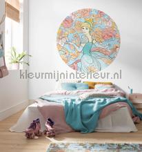 Behangcirkel disney princess - cinderella pastel adesivi murali Komar sport 