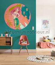 Behangcirkel disney princess - ariel - happy coral adesivi murali Komar sport 