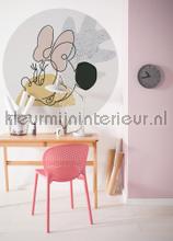 Behangcirkel disney - minnie mouse - line art wallstickers Komar vindue stickers 