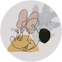 Behangcirkel disney - minnie mouse - line art photomural Komar teenager 