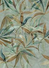 Fiowing leaves multi fotobehang Behang Expresse Bloemen Planten 