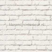 Witte uni bakstenen wallcovering AS Creation Elements 319431