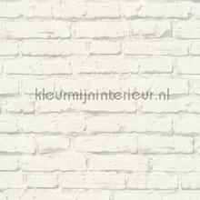 Witte bakstenen behang 343992 Interieurvoorbeelden behang AS Creation