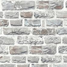 Ruwe bakstenen grijs papier peint AS Creation Elements 361403