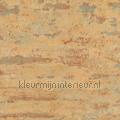 Slechtgeschilderde muur  terra oranje wallcovering 374151 Stones Pattern