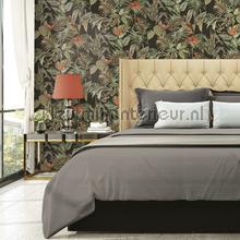 Bird of paradise black carta da parati DE120015 Embellish Dutch Wallcoverings