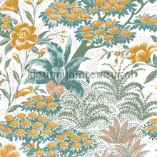 Alba blanc poudre tapet Casamance Ete Indien 75080100