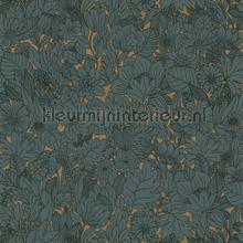 Dahlia jaspe or tapet Casamance Ete Indien 75111426