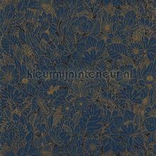 Dahlia marine or tapet Casamance Ete Indien 75111630