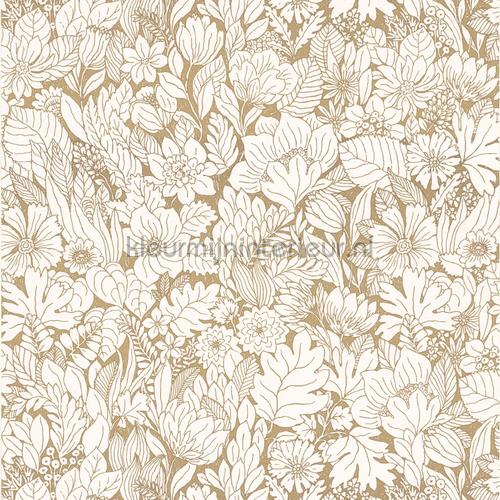 Dahlia vanille or carta da parati 75111732 flori Casamance