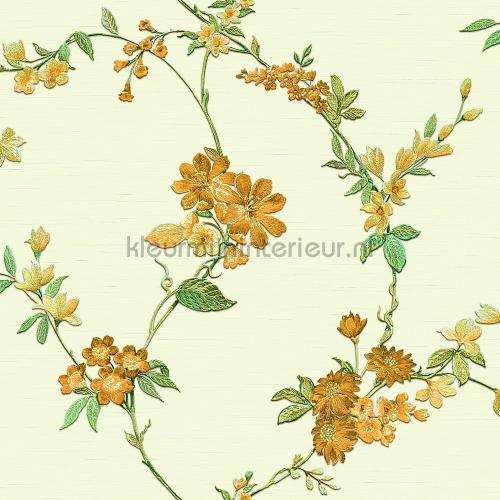 Flower green wallcovering FT221212 romantic Dutch Wallcoverings