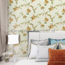 Flower green wallcovering FT221212 flowers Dutch Wallcoverings