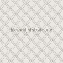 Geometric white tapet Dutch Wallcoverings uni farver 
