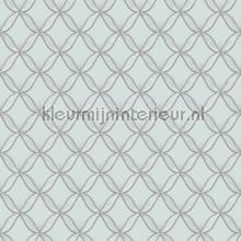 Geometric light blue tapeten Dutch Wallcoverings Fabric Touch FT221223