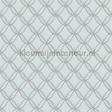 Geometric light blue behang Dutch Wallcoverings klassiek 