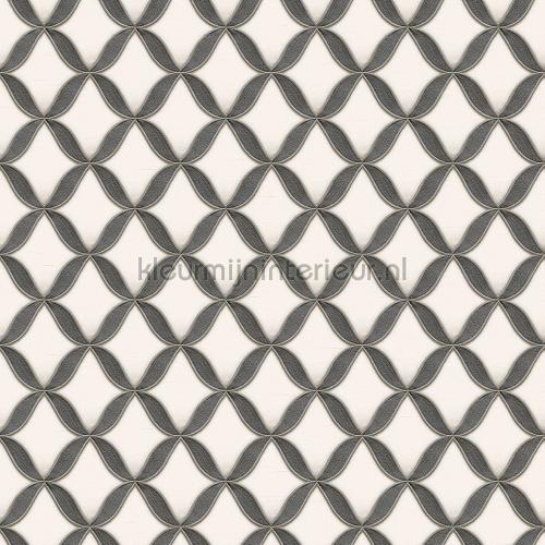 Geometric whiteblack carta da parati FT221224 quadrato Dutch Wallcoverings