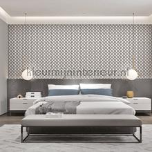 Geometric whiteblack behang Dutch Wallcoverings klassiek 